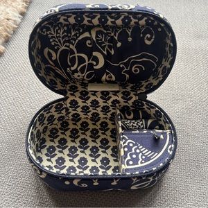 Blue Twirly Quilted Vera Bradley Jewelry Box
